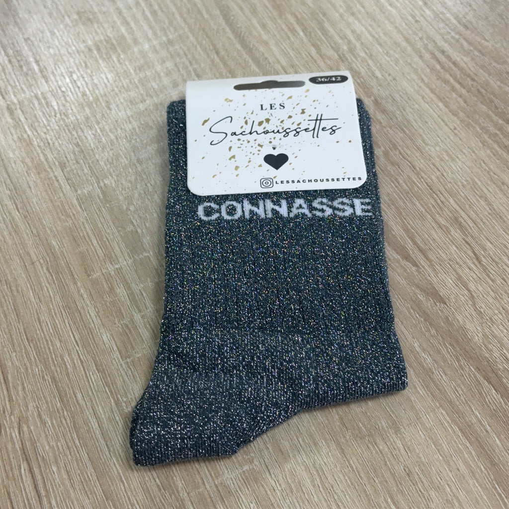 Chaussettes à paillettes Connasse