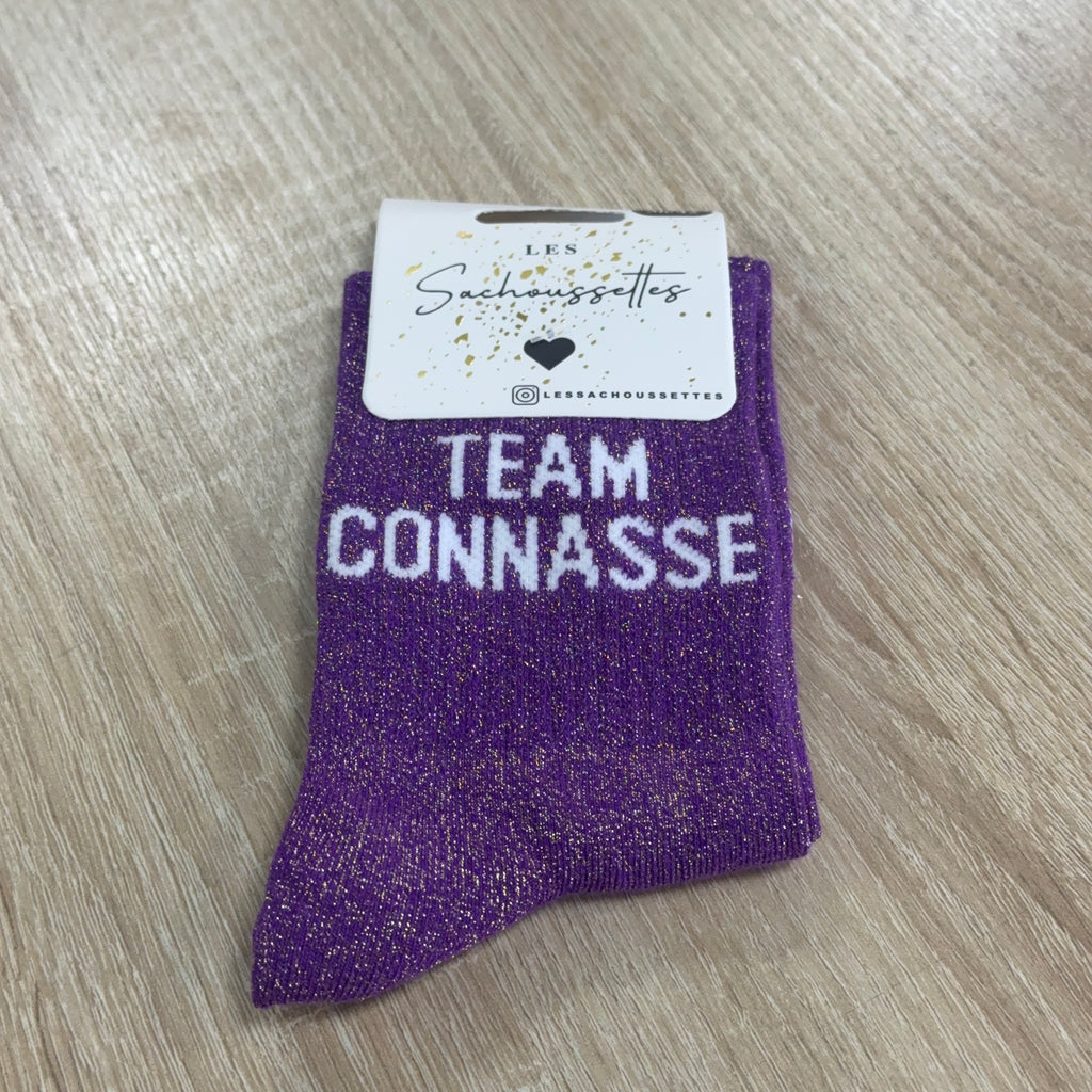 Chaussettes à paillettes Team connasse