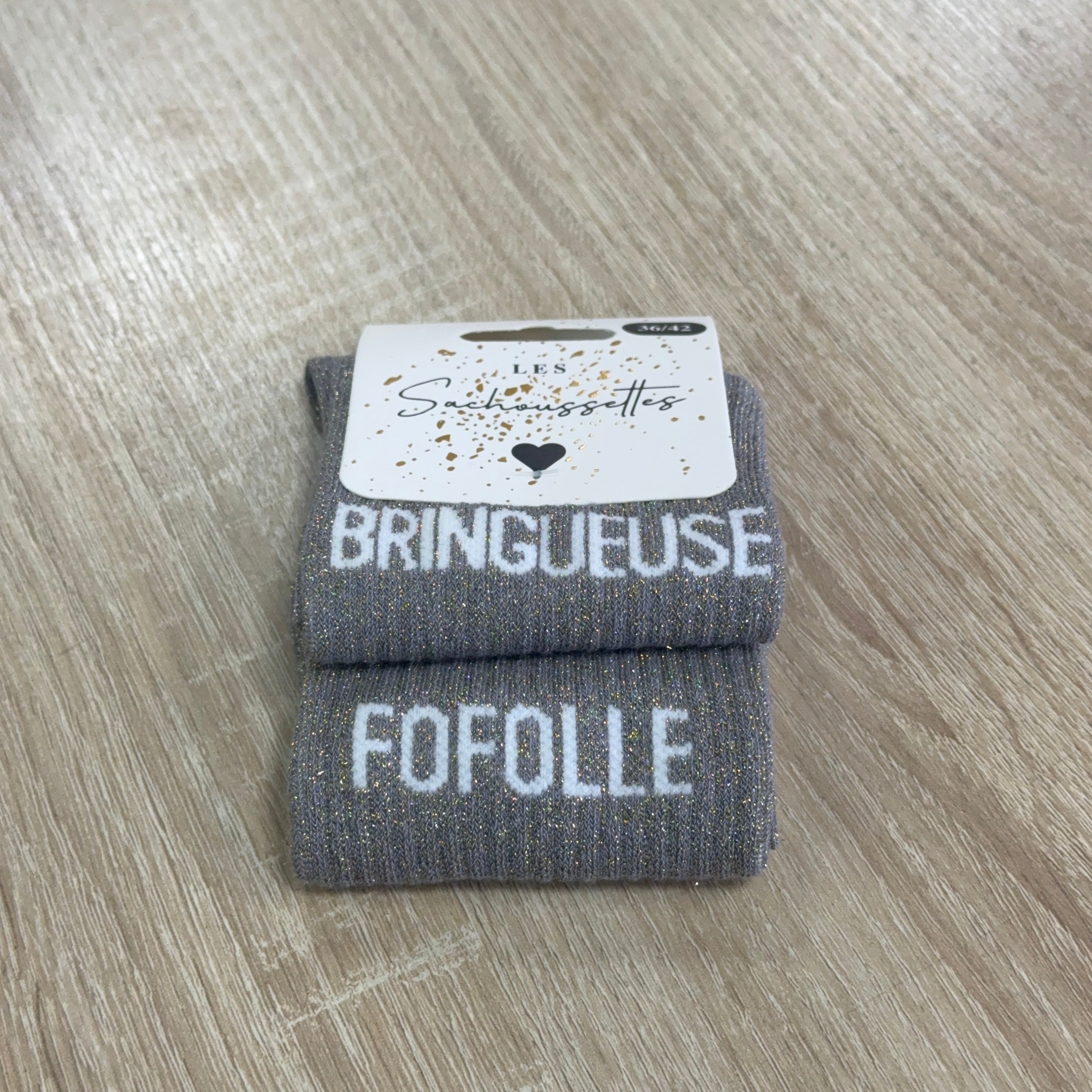 Chaussettes à paillettes Bringeuse/ fofolle
