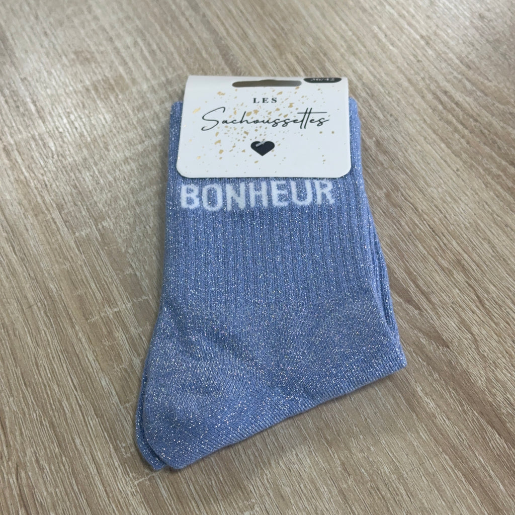 Chaussettes à paillettes Bonheur