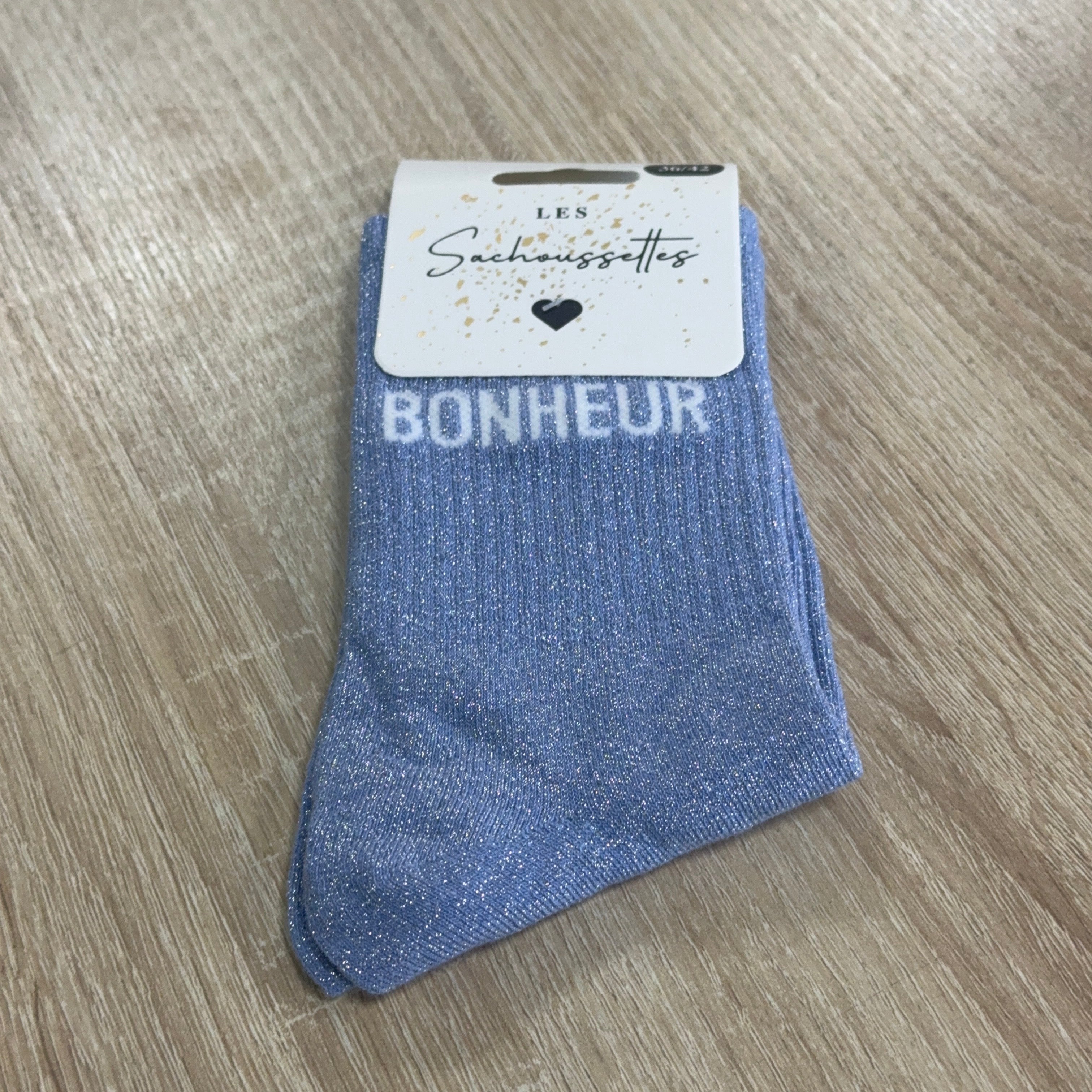 Chaussettes à paillettes Bonheur