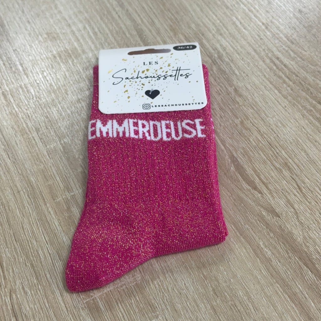 Chaussettes à paillettes Emmerdeuse
