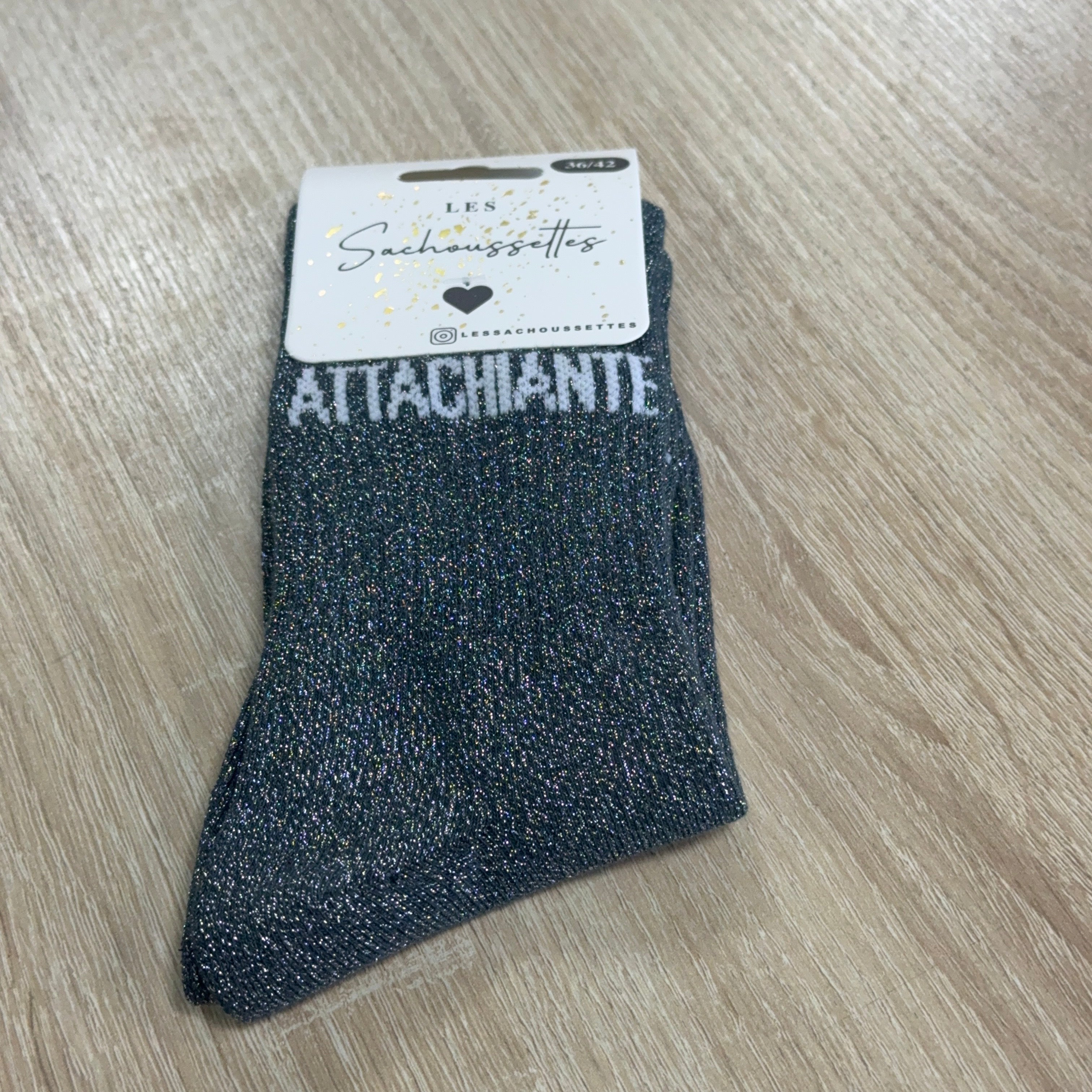 Chaussettes à paillettes Attachiante