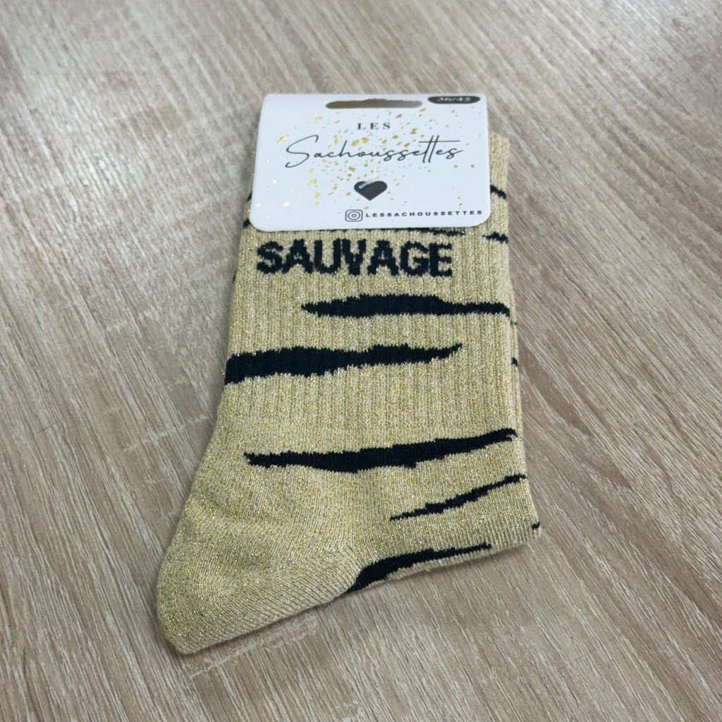 Chaussettes à paillettes Sauvage