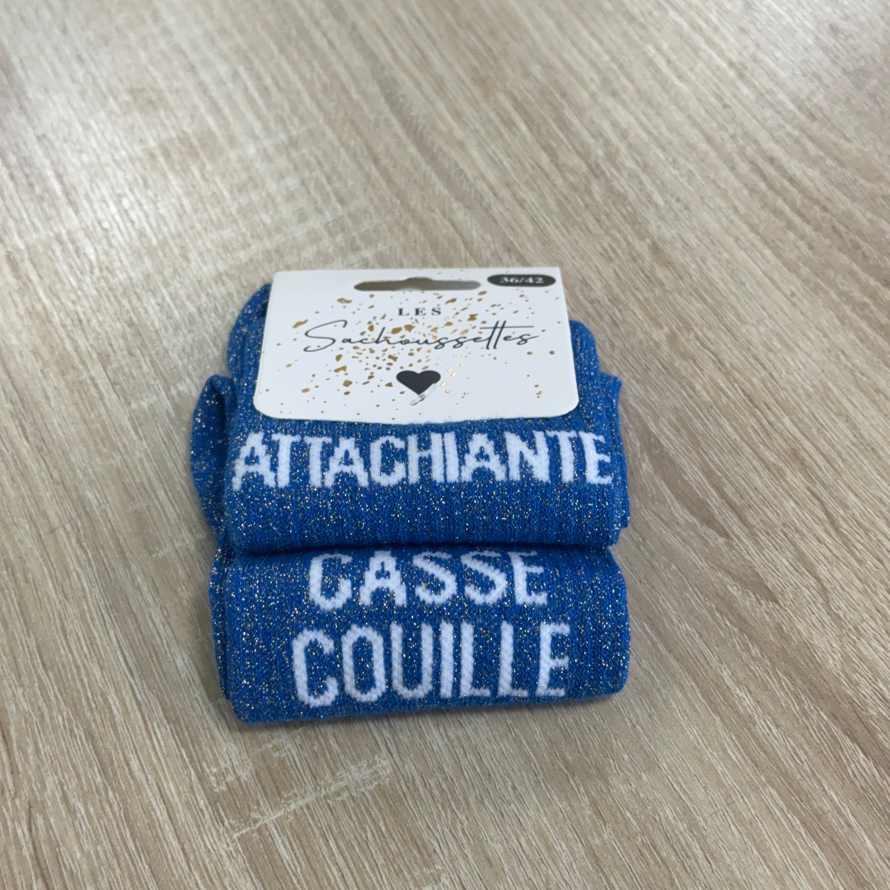 Chaussettes à paillettes Attachante/ casse couille