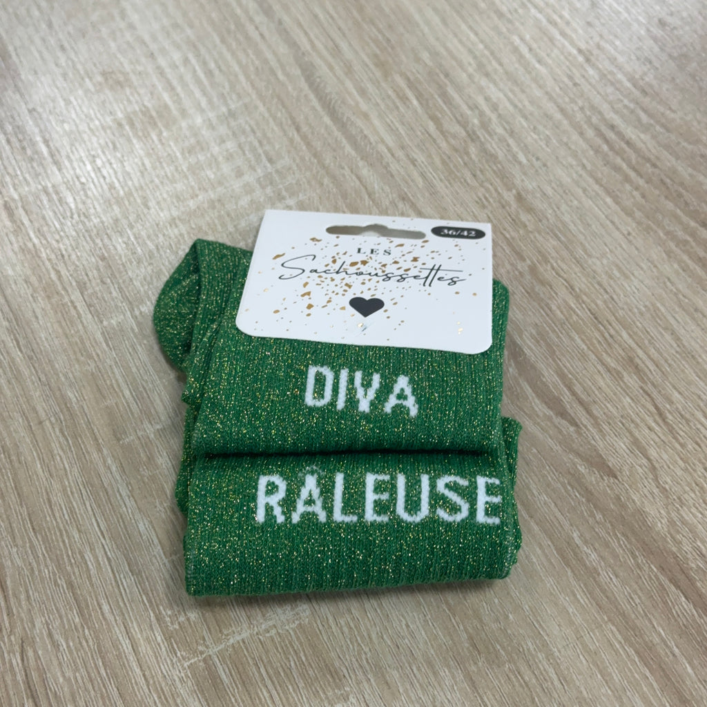 Chaussettes à paillettes Diva/ Raleuse