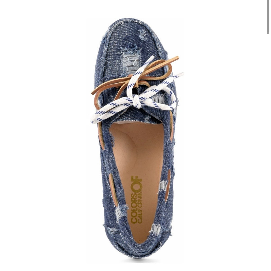 Mocassin Colors of California en jeans